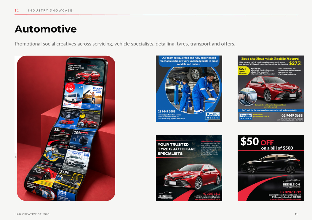 Industry Showcase — Automotive campaigns