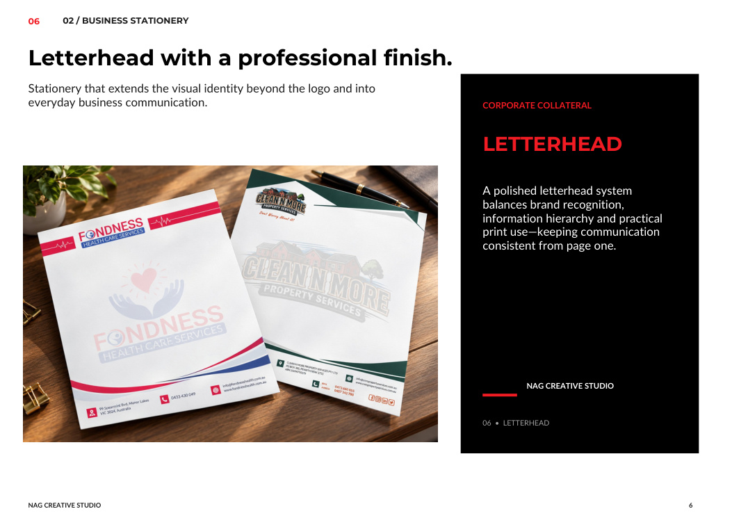 Business Stationery — Letterheads